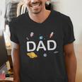 Dad Outer Space Birthday Party Family Boys Girls Men's V-Neck T-Shirt