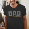 Dad Paddleboarder On SUP Paddle Board Dad Standup Paddling Men's V-Neck T-Shirt