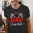 Dad Pit Crew Chief Racing Birthday Childs Party Fun Men's V-Neck T-Shirt