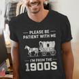 Dad Please Be Patient With Me I'm From The 1900s Vintage Men's V-Neck T-Shirt Dad Please Be Patient With Me I'm From The 1900s Vintage Men's V-Neck T-Shirt