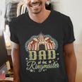 Dad Of The Ringmaster Kids Circus Theme B-Day Party Men's V-Neck T-Shirt