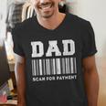 Dad Scan For Payment Barcode Father's Day Men's V-Neck T-Shirt Dad Scan For Payment Barcode Father's Day Men's V-Neck T-Shirt