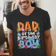 Dad Under Sea Birthday Party Boys Ocean Sea Animals Themed Men's V-Neck T-Shirt