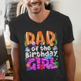 Dad Under Sea Birthday Party Girls Ocean Sea Animals Themed Men's V-Neck T-Shirt Dad Under Sea Birthday Party Girls Ocean Sea Animals Themed Men's V-Neck T-Shirt