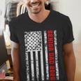 Dad Senior 2026 Proud Dad Of A Class Of 2026 Graduate Flag Men's V-Neck T-Shirt