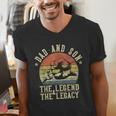 Dad And Son The Legend And The Legacy Dad Men's V-Neck T-Shirt