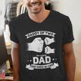 Dad Squared Fathers Day Dad Of Two Cool Daddy Of 2 Men's V-Neck T-Shirt