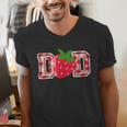 Dad Strawberry Birthday Men's V-Neck T-Shirt