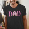 Dad Of The Sweet One Birthday Donut Girl 1st Birthday Men's V-Neck T-Shirt