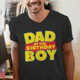 Dad Of The Toy Birthday Boy Story Theme B-Day Men's V-Neck T-Shirt