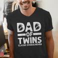 Dad Of Twins Classic Overachiever Cool Twin Dad Men's V-Neck T-Shirt