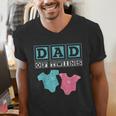 Dad Of Twins Family Daddy Fathers Day Future Parents Men's V-Neck T-Shirt