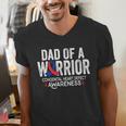 Dad Of a Warrior CHD Congenital Heart Defect Awareness CHD Men's V-Neck T-Shirt Dad Of a Warrior CHD Congenital Heart Defect Awareness CHD Men's V-Neck T-Shirt
