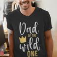 Dad Of The Wild One Shirt 1st Birthday First Thing Daddy Tee Men's V-Neck T-Shirt