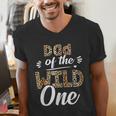 Dad Of The Wild One Zoo Themed 1st Birthday Party Men's V-Neck T-Shirt