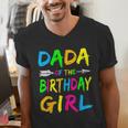Dada Of The Birthday Girl Retro 80's Party Shirt Men's V-Neck T-Shirt