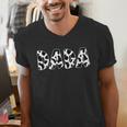 Dada Cow Print Cow Pattern Father's Day Small Men's V-Neck T-Shirt