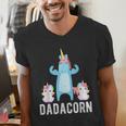 Dadacorn Unicorn Lover Tee For Papa Dad And Kid Men's V-Neck T-Shirt