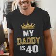 My Daddy Is 40 Years Old 40th Dad's Birthday For Him Men's V-Neck T-Shirt