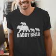Daddy Bear 3 Cubs Shirt Daddy Bear 3 Kids Tshirt Dad 3 Kids Men's V-Neck T-Shirt