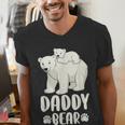 Daddy Bear And Cub Polar Bear Men's V-Neck T-Shirt