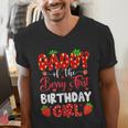 Daddy Of The Berry First Birthday Of Girl Strawberry Men's V-Neck T-Shirt Daddy Of The Berry First Birthday Of Girl Strawberry Men's V-Neck T-Shirt
