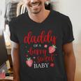 Daddy Of A Berry Sweet One Strawberry Baby First Birthday Men's V-Neck T-Shirt