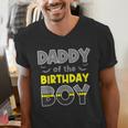 Daddy Of The Birthday Boy Bat Family Party Theme Boys Men's V-Neck T-Shirt