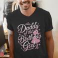 Daddy Of The Birthday Girl Doll Birthday Kid Family Matching Men's V-Neck T-Shirt