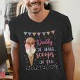 Daddy Dad Ice Cream Third Birthday Three Scoops Of Fun Men's V-Neck T-Shirt Daddy Dad Ice Cream Third Birthday Three Scoops Of Fun Men's V-Neck T-Shirt