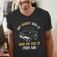 My Daddy Did It And He Did It For Me Graduation Graduate Dad Men's V-Neck T-Shirt