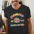 Daddy Mommy Of The Birthday Girl Melon Family Matching Men's V-Neck T-Shirt
