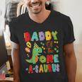 Daddy Of The One-A-Saurus 1St Birthday Boy Dinosaur Men's V-Neck T-Shirt Daddy Of The One-A-Saurus 1St Birthday Boy Dinosaur Men's V-Neck T-Shirt