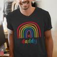 Daddy Rainbow For Women Men Family Matching Birthday Men's V-Neck T-Shirt