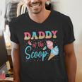 Daddy Of The Scoop Ice Cream Gender Reveal Baby Shower Men's V-Neck T-Shirt