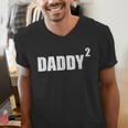 Daddy Squared Shirt 2 Second Pregnancy Announcement Shirt Men's V-Neck T-Shirt