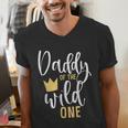 Daddy Of The Wild One Shirt 1st Birthday First Thing Dad Tee Men's V-Neck T-Shirt