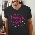 Daddy's Girl Shirt With Pink Lettering Men's V-Neck T-Shirt