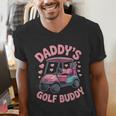 Daddy's Golf Buddy Cute Family Golfer Sport Fan Tee Matching Men's V-Neck T-Shirt