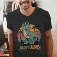 DaddysaurusRex Dinosaur Daddy Saurus Family Matching Dad Men's V-Neck T-Shirt DaddysaurusRex Dinosaur Daddy Saurus Family Matching Dad Men's V-Neck T-Shirt