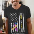 My Dad's Fight Is My Fight Bladder Cancer Awareness Men's V-Neck T-Shirt