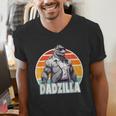 Dadzilla The Rad Dad Kaiju Vibes Men's V-Neck T-Shirt