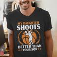 Daughter Basketball Sport Basketball Dad Mom Basketball Fan Men's V-Neck T-Shirt