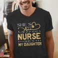 My Daughter Is A Nurse Proud Nurse's Mom Dad RN LPN Family Men's V-Neck T-Shirt