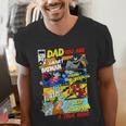 DC Comics Father's Day Justice League Dad Attributes Men's V-Neck T-Shirt