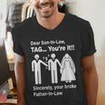 Dear Son-In-Law Father Of The Bride Dad Wedding Marriage Men's V-Neck T-Shirt
