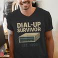 Dial Up Survivor Retro 90s Internet Nostalgia Men's V-Neck T-Shirt