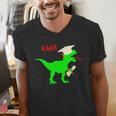 Dinosaur Rawr Diploma Grad Graduate Graduation Men's V-Neck T-Shirt
