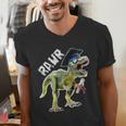 DinosaurRex Rawr Last Day Of School Graduation Shirt Men's V-Neck T-Shirt
