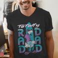 Disney Goofy Totally Rad Dad Father’s Day Surfing Distressed Men's V-Neck T-Shirt